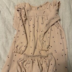 Quincy Mae Cream and Brown Floral Outfit